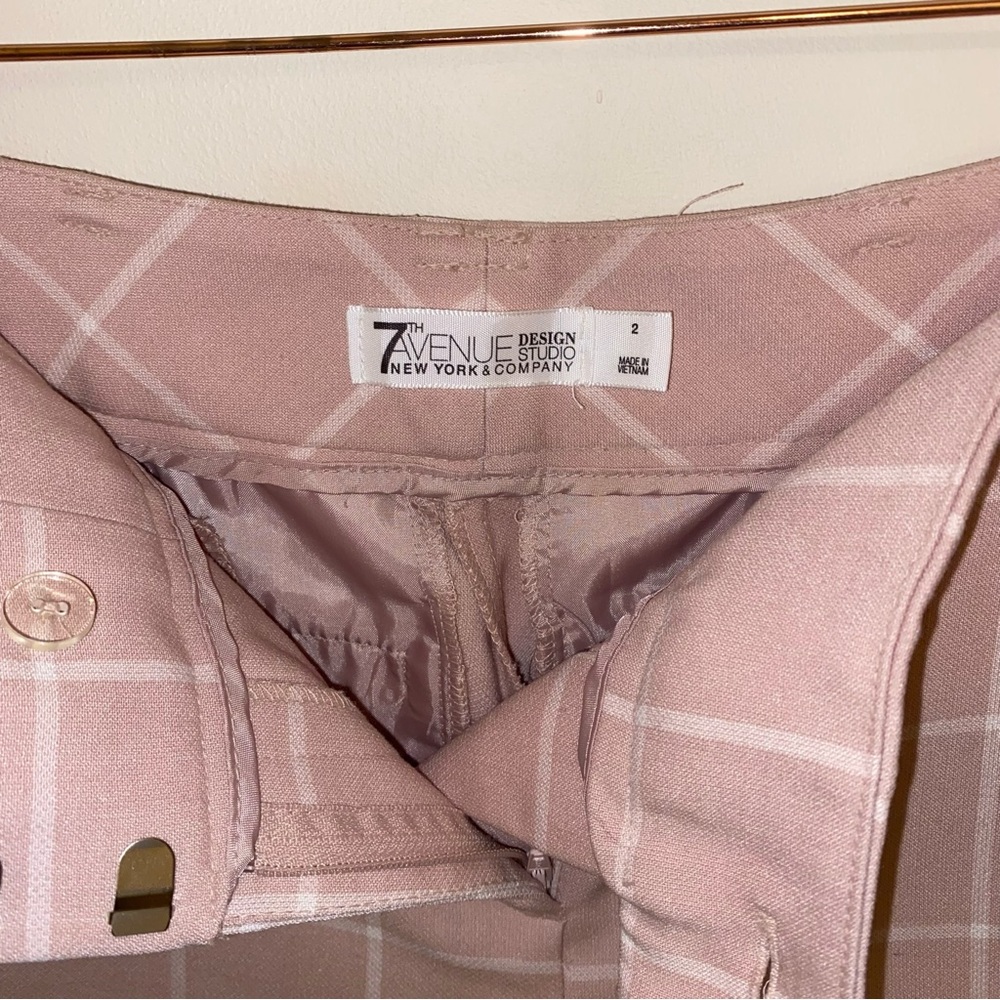 New York & Co pink, checkered dress pants